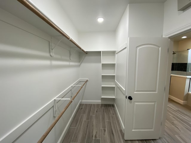 view of walk in closet