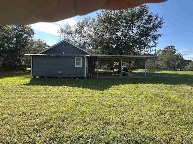 exterior space with a carport