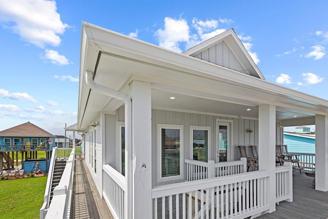109 Ocean View Dr, Crystal Beach, TX 77650 - exterior space featuring board and batten siding