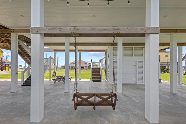 109 Ocean View Dr, Crystal Beach, TX 77650 - view of patio featuring stairs