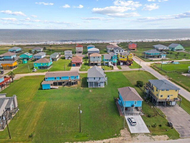 109 Ocean View Dr, Crystal Beach, TX 77650 - aerial view with a residential view and a water view
