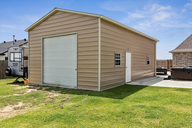 14770 Bond Rd, Beaumont, TX 77713 - view of outbuilding with a yard and a garage