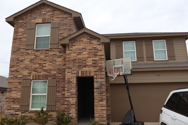 front facade featuring a garage