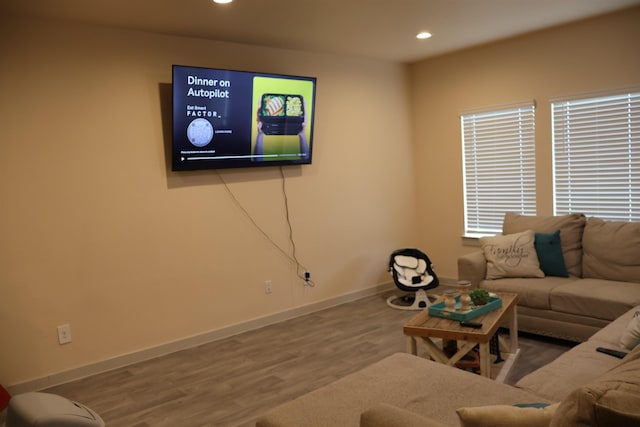 unfurnished living room with wood-type flooring