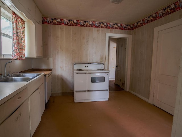 kitchen with white appliances and sink