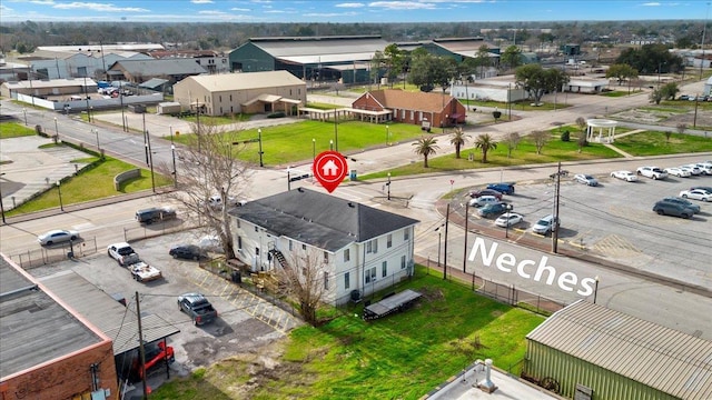 drone / aerial view with a residential view