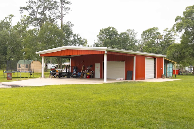 1100 Mitzi Rd, Vidor, TX 77662 - view of outdoor structure with a trampoline
