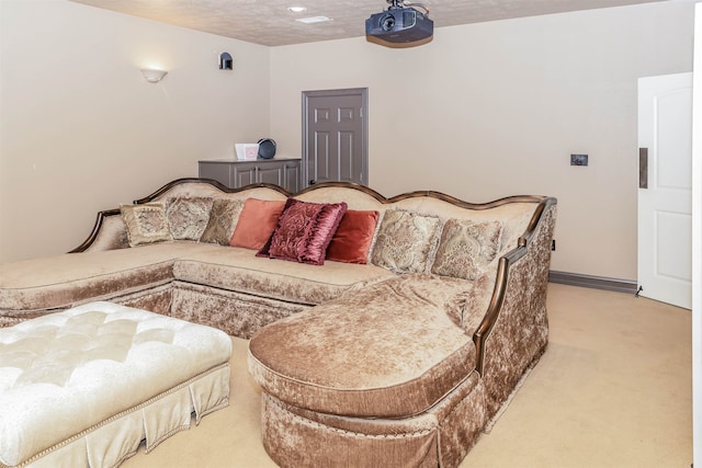 interior space with baseboards and a textured ceiling