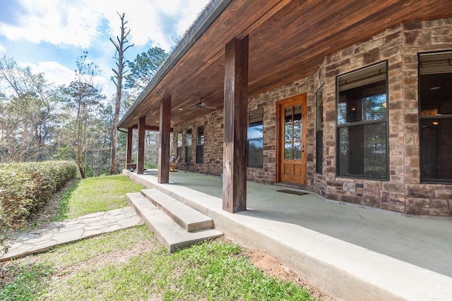 exterior space with a porch