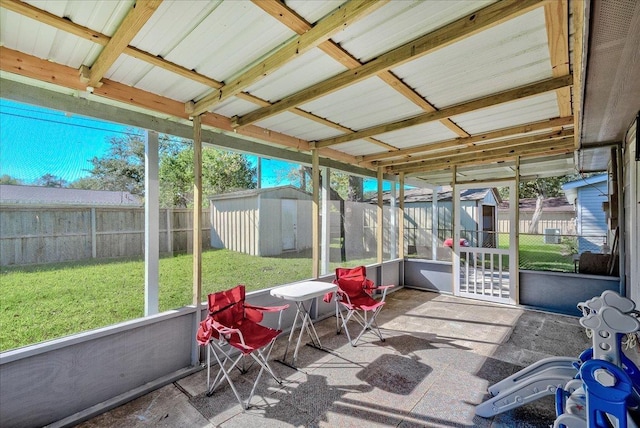 view of sunroom