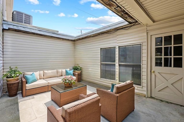 1003 Park Mdw, Beaumont, TX 77706 - view of patio with outdoor lounge area and central air condition unit