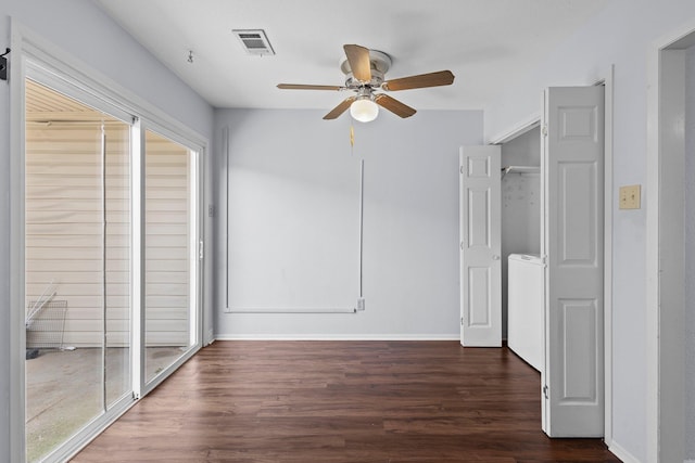 1003 Park Mdw, Beaumont, TX 77706 - unfurnished bedroom with wood finished floors, baseboards, and a ceiling fan