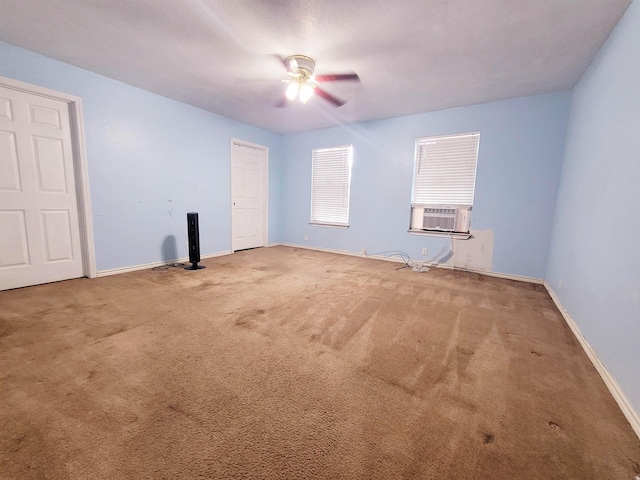2210 Nora St, Beaumont, TX 77705 - unfurnished room with a ceiling fan, cooling unit, and carpet floors