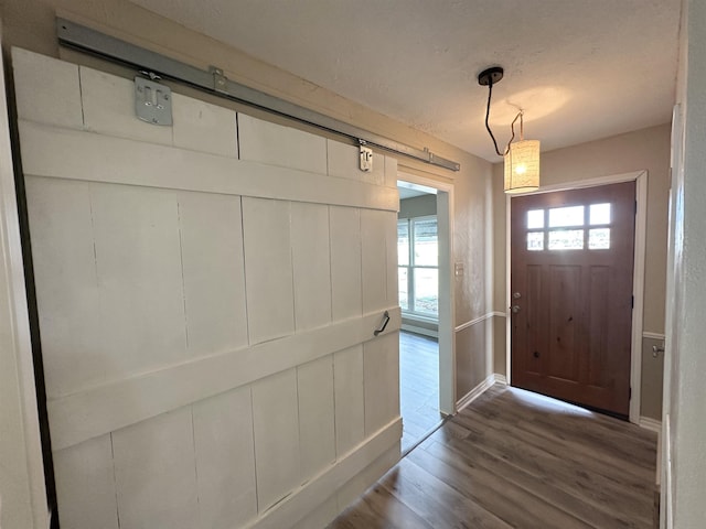 entryway featuring hardwood / wood-style floors