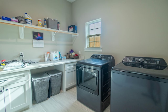 245 Balsam Bnd, Lumberton, TX 77657 - washroom with washing machine and dryer and cabinet space