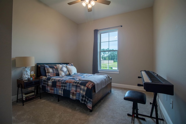 245 Balsam Bnd, Lumberton, TX 77657 - bedroom featuring carpet floors, baseboards, and ceiling fan