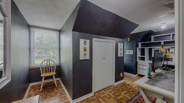 2635 Gladys Ave, Beaumont, TX 77701 - interior space with baseboards and vaulted ceiling