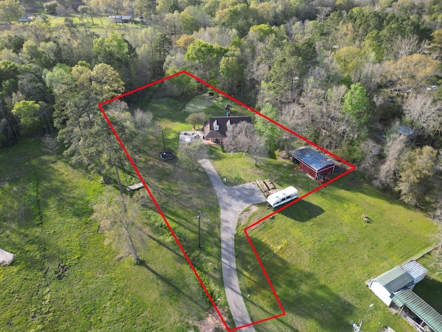 310 Medford Ln, Vidor, TX 77662 - drone / aerial view featuring a forest view
