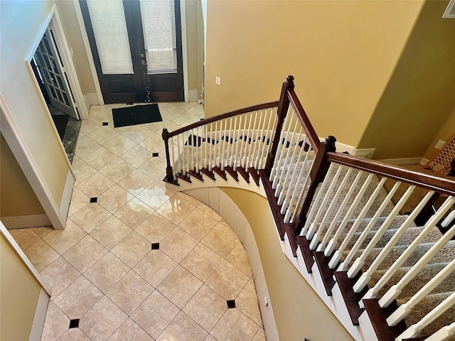 view of tiled foyer entrance