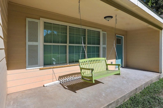 view of patio with a porch