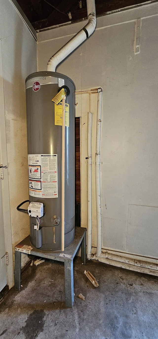 utilities featuring water heater