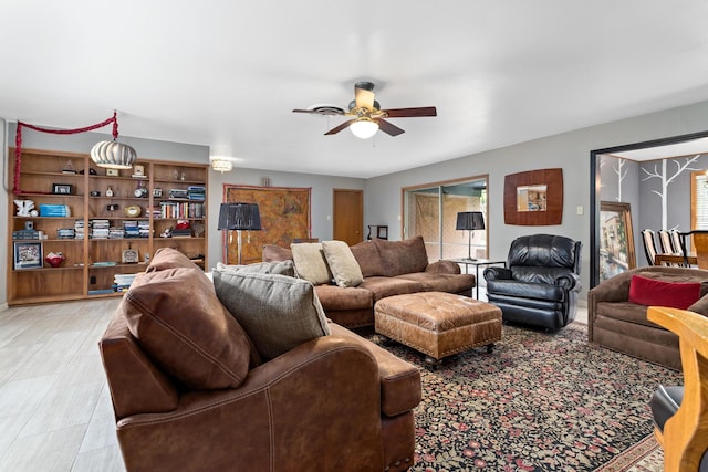 216 W Circuit Dr, Beaumont, TX 77706 - living area featuring a ceiling fan
