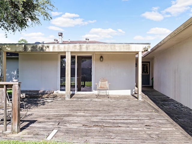 view of wooden deck