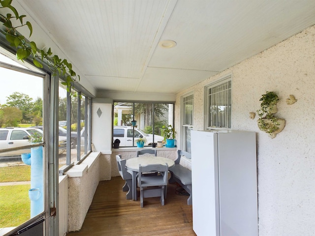 view of sunroom