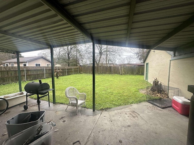 view of patio / terrace with a fenced backyard