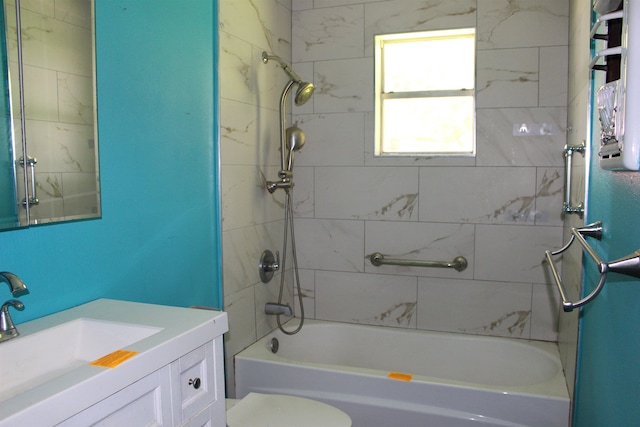 619 Carolyn St, Winnie, TX 77665 - full bathroom with vanity and bathtub / shower combination