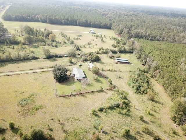 bird's eye view with a rural view