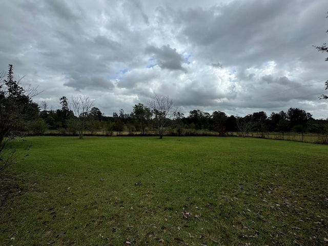 view of yard with a rural view