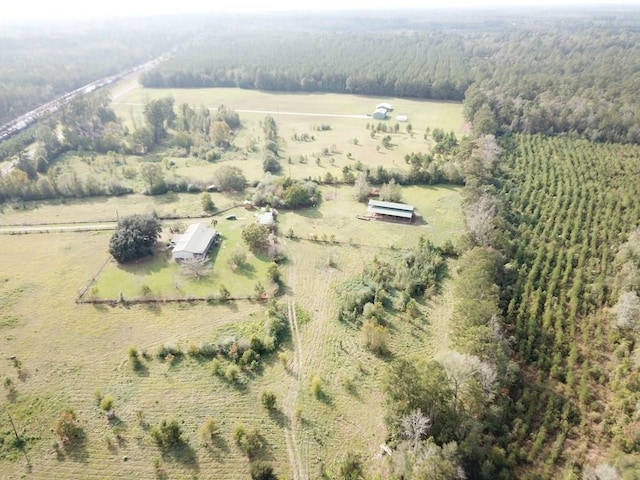 bird's eye view with a rural view