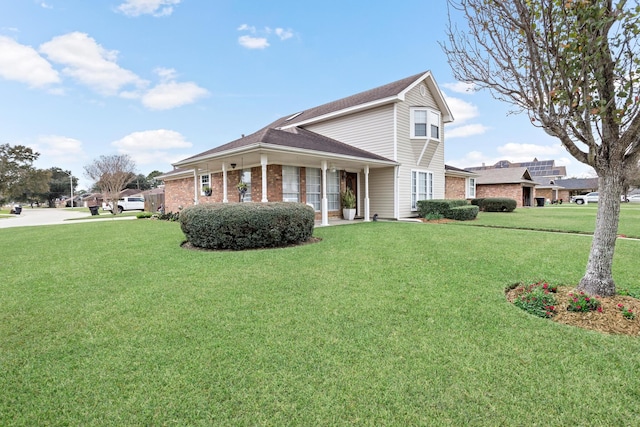 view of property exterior with a yard