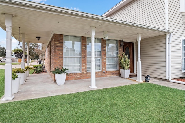 view of patio featuring covered porch