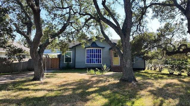 exterior space with a lawn