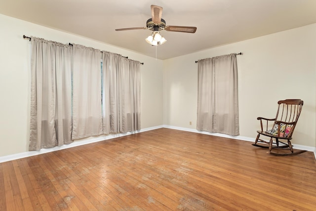 3785 Stanley Dr, Vidor, TX 77662 - unfurnished room with wood-type flooring and ceiling fan
