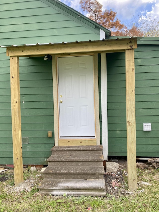 view of doorway to property