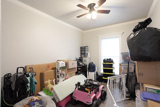 7495 Broussard Rd, Beaumont, TX 77713 - storage area with a ceiling fan
