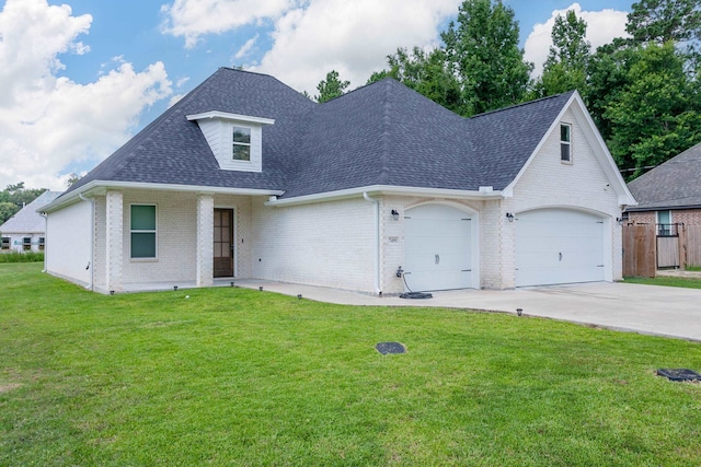 7495 Broussard Rd, Beaumont, TX 77713 - view of front of property featuring roof with shingles, brick siding, concrete driveway, and a garage