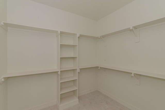 view of walk in closet