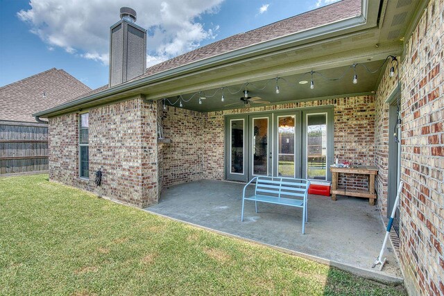 232 Spring Brook Ct, Lumberton, TX 77657 - view of patio with a ceiling fan