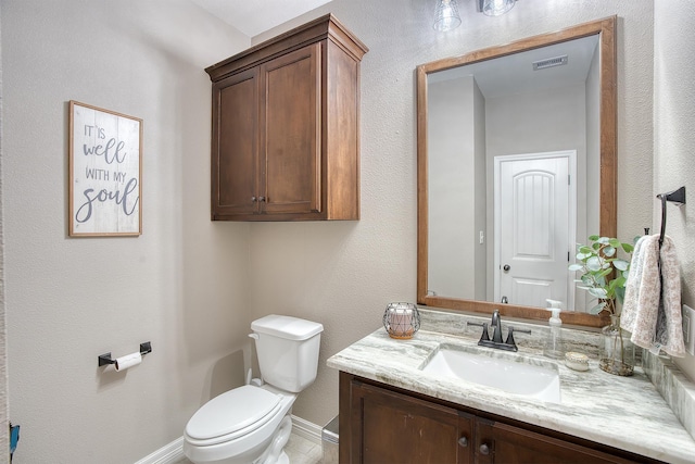 232 Spring Brook Ct, Lumberton, TX 77657 - half bathroom with vanity, toilet, and baseboards