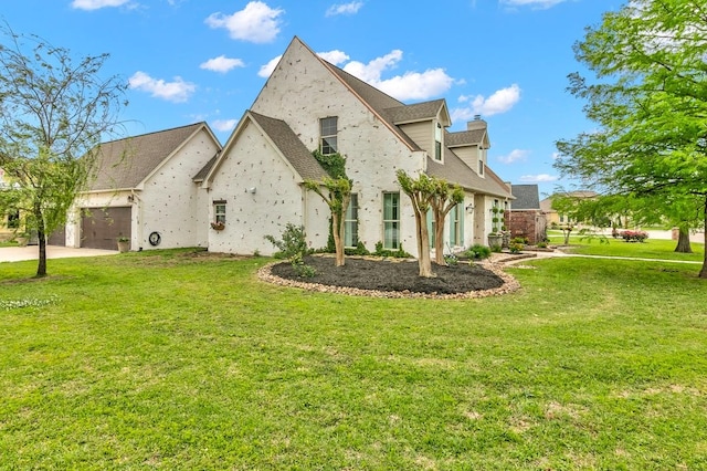 view of home's exterior featuring a lawn