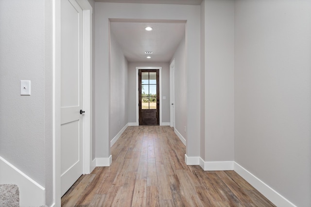 entryway featuring light hardwood / wood-style flooring