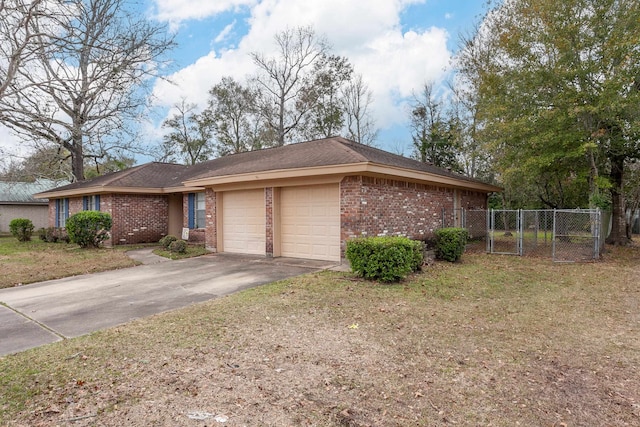 view of side of property with a garage