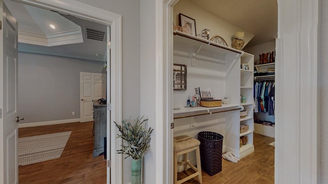 108 Colonial Estates Dr, Bridge City, TX 77611 - spacious closet with wood finished floors