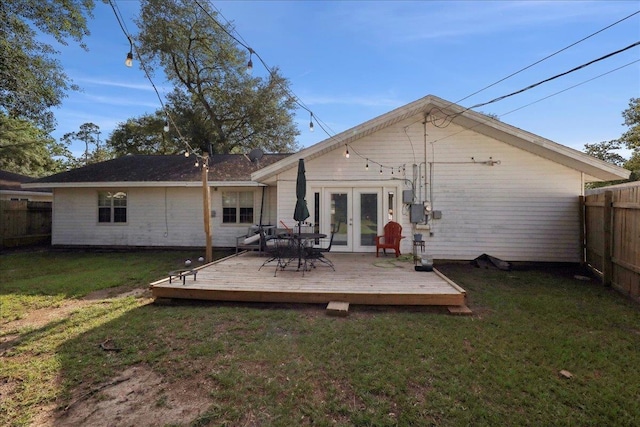 980 N 23rd St, Beaumont, TX 77706 - back of house with french doors and a wooden deck