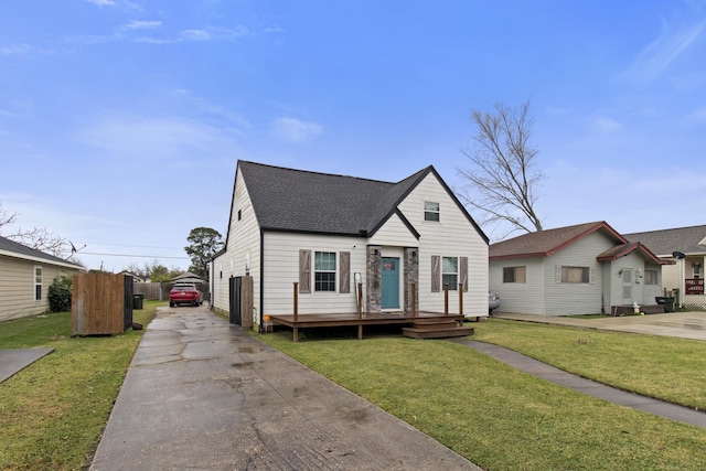 bungalow with a front yard