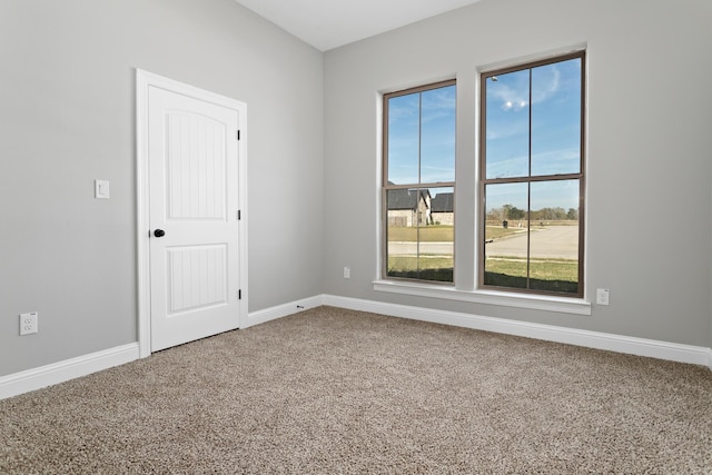 view of carpeted empty room